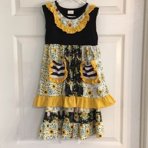 Boutique Sassy Girls Sunflower Capri Set